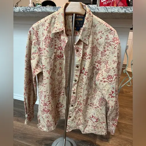 Woolrich Woolwich Women’s Button Up Southwestern Navajo Aztec Shirt Sz L - 100% Cotton