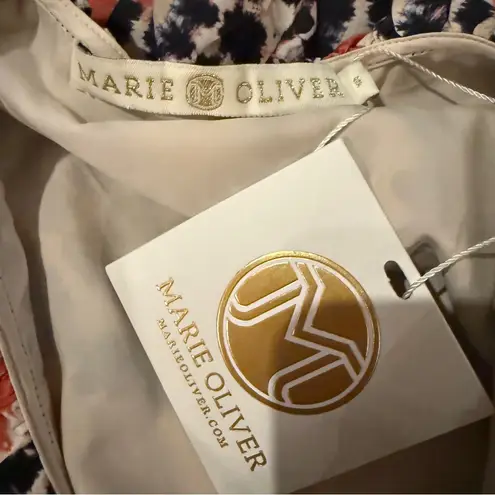 Marie Oliver Blythe Tie-Dye Ruffle Tiered Long Sleeve Midi Dress Sz S NEW