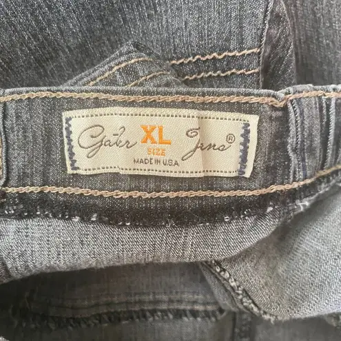 Gather Jeans women's 1XL medium wash stretchy elastic waist blue denim jeans