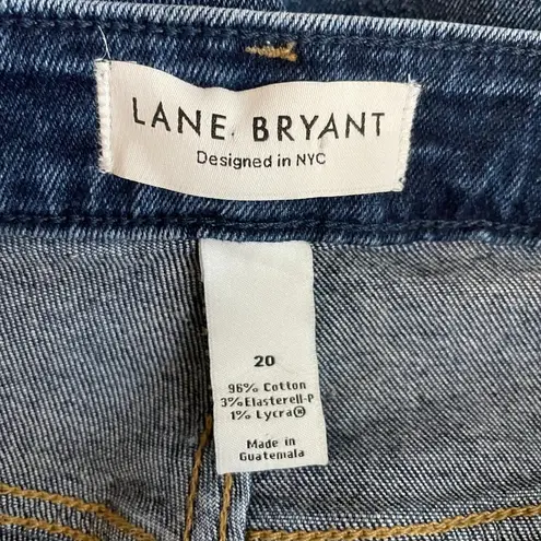 Lane Bryant Women Plus Size 20 Distressed Skinny Jeans Stretch Medium Wash