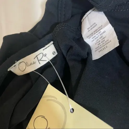 Olivia Rae NWT Solid Black Short Sleeve Scoopneck Swing Dress Mini Layering New