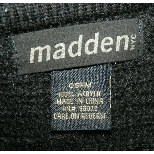 Madden Black Poncho Style Sweater Oversized One Size Lagenlook Grunge Casual