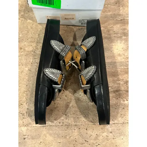 Sandro NEW in Box Leather Sandals With Jewelled Buckles size 36