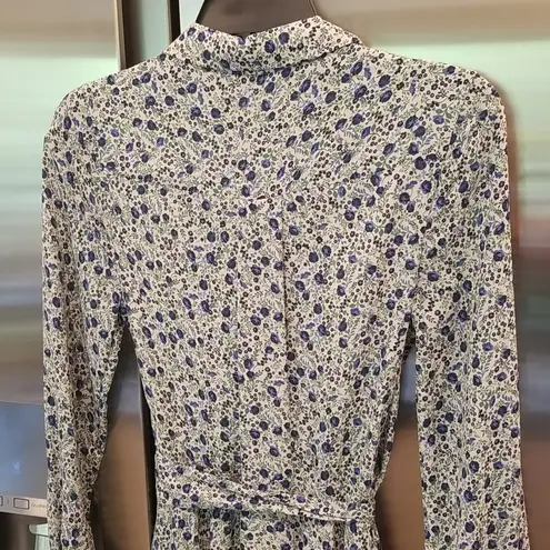 Fame and Partners ππ The Winslet Dress ~ Blue Floral Print US 2 Wrap Dress