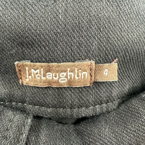 J McLaughlin Hastings High Rise Black SailorJeans with Gold Buttons Size 4