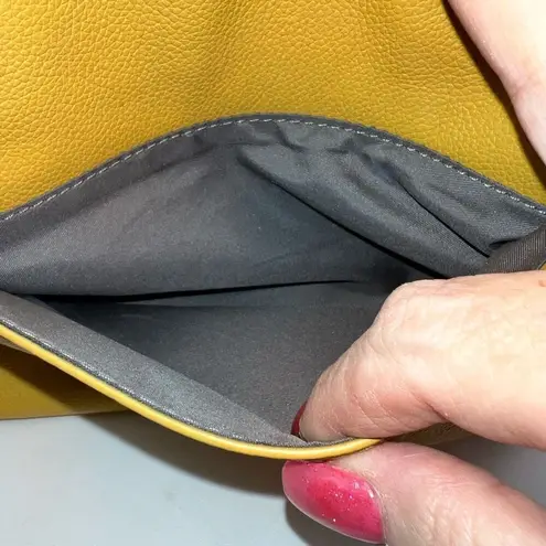 Fossil  Yellow Leather Satchel with Unbranded Guitar Strap