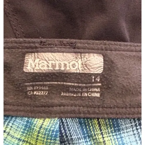 Marmot  Pants Women's 14 Gray Plaid Lined Nylon‎ Hiking