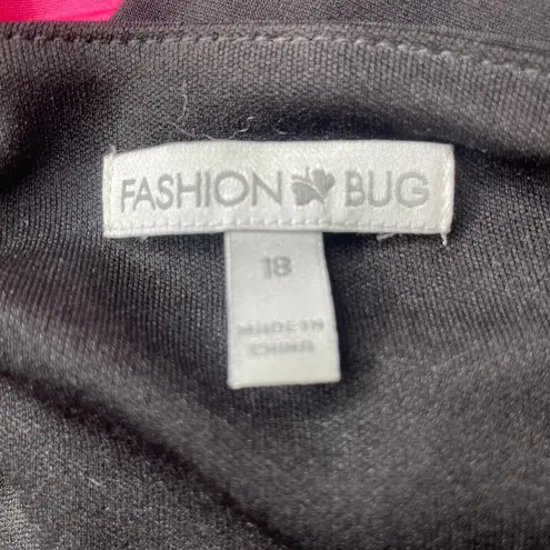 Fashion Bug Women Colorblock Tiered Thick Elastic Waist Fit & Flare Black Sz 18