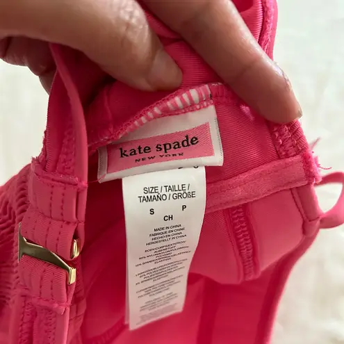 Kate Spade Brand new  pink Smocked Underwire One-Piece Swimsuit in S