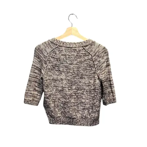 Wilfred Aritzia Space Dye Scoopneck Patch Pocket Sweater Beige Size XS Neutral Black