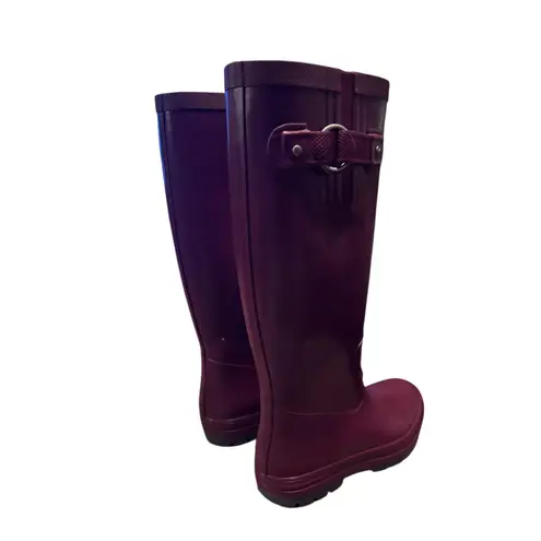Helly Hansen W Veierland 2 Burgundy Rubber Tall Rain Boots Women US 6 EU 36 UK 4