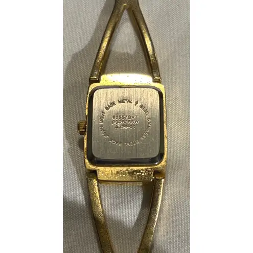 Gloria Vanderbilt Square Face Two Tone Bracelet Tank Watch Women