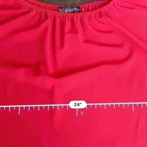 Badgley Mischka Studio Red Embellished Cuffs Blouse (Z15)