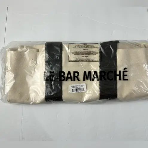 Le Bar Marche La Plage Limited Edition Canvas Tote Beach Pool Bag Oversized Brown