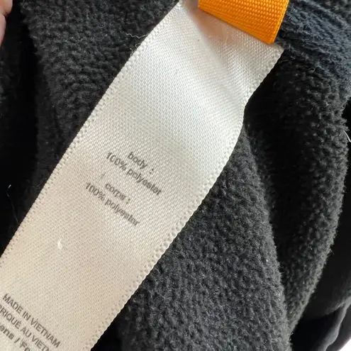 Lucy Hooded Toggle Jacket Fleece Lined Black Size Medium