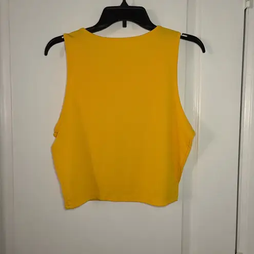 Yellow Crop Tank Top 047 Size XL