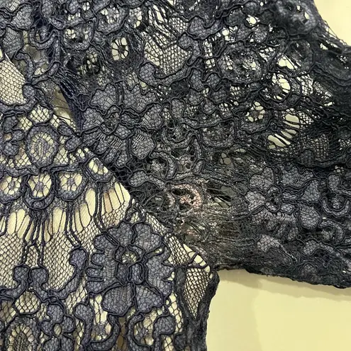 Tibi Navy Blue Lace Mini Dress Size 4 US