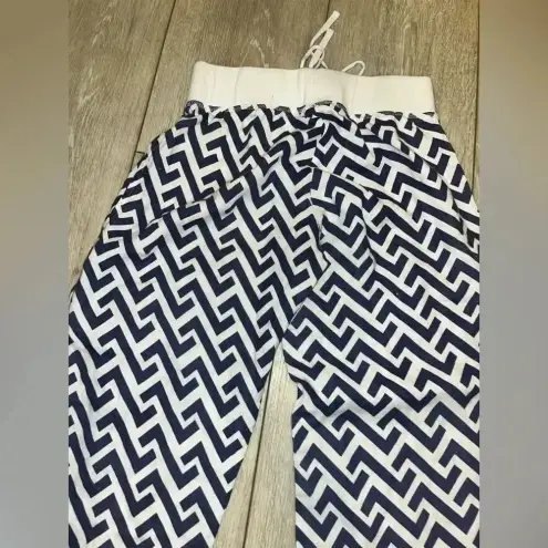 All For Color Linen Trouser Beach Pants  White Navy S