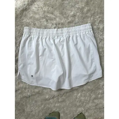 Calia Large White Mini Skort Skirt Shorts Athletic Sporty Athleisure Tennis