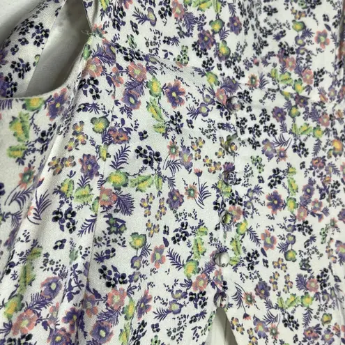 AFRM Revolve Sean Floral Long Sleeve Cutout Mini Dress Plus Size 2XL White