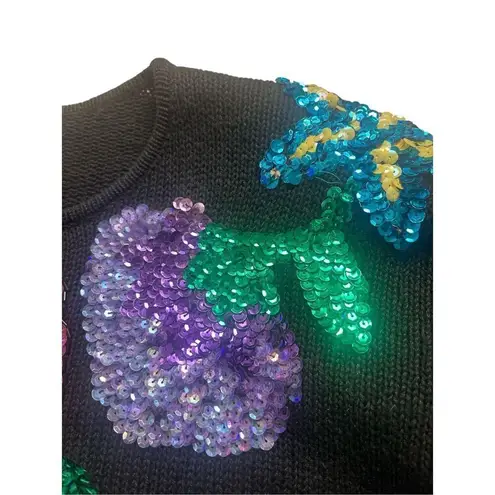 Retro vintage 90’s sequin sweater from Work in Progress sz 18/20 Black