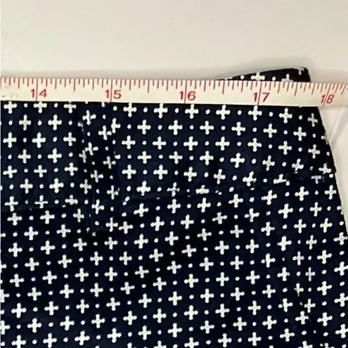 IZOD Athletic Cotton Spandex Sporty Golf Print Pattern Shorts Navy+ Wht