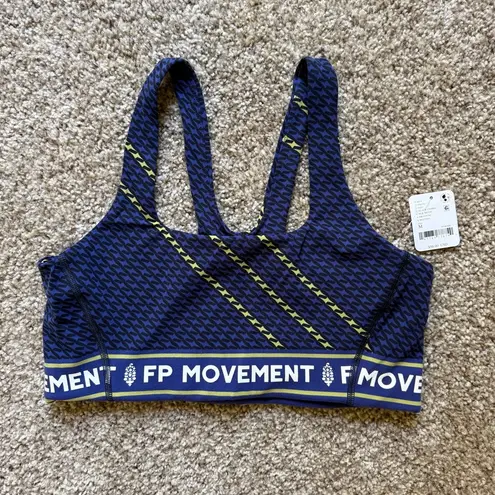 Free People Movement Never Better Logo Square Neck Sports Bra NWT Medium