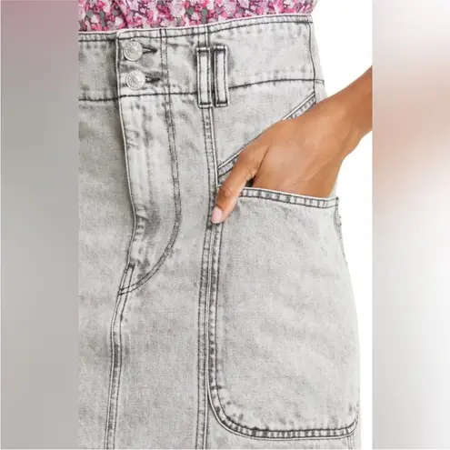Isabel Marant Étoile Toria Denim Midi Jean Skirt in Washed Gray Size FR 34 NWT