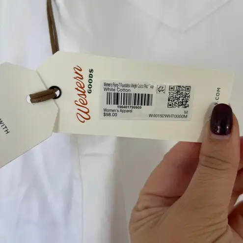 Tecovas NWT $98 Womens Classic Pearl Snap Button Down Western Shirt White Size M Size M