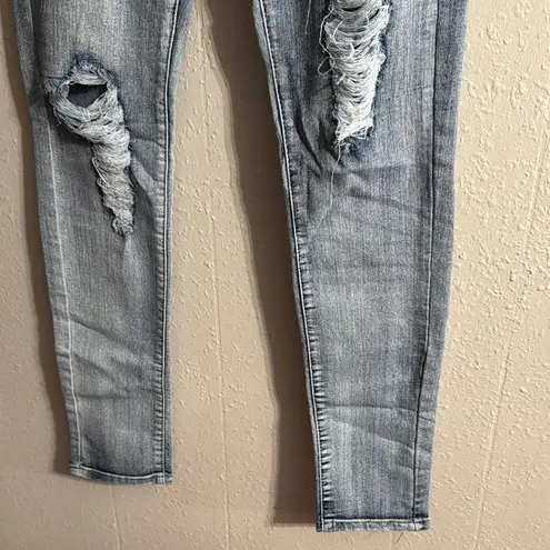Vip Jeans VIP Skinny Blue Jeans with Distressed Details