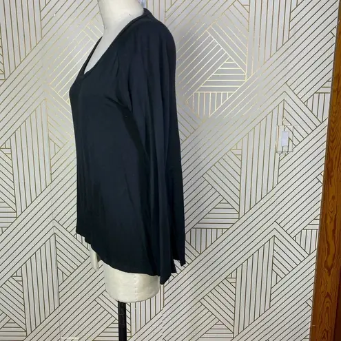 LNA Black Modal Long Sleeve Jersey Scoop Neck T-Shirt Size US XS