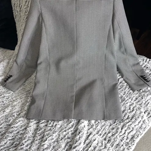 Givenchy Collarless Houndstooth Print Blazer In Black