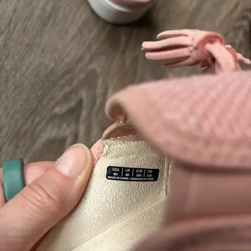 Spenco Celine Slide Raffia Mule Blush Pink Tassel Embellishment – Women’s 6D Size undefined