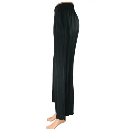 Oxxo Women's Black High Waisted Pull On Palazzo Wide Leg Trousers Pants Size XS