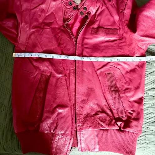 Americana Leather Vintage Red Leather Jacket Size M