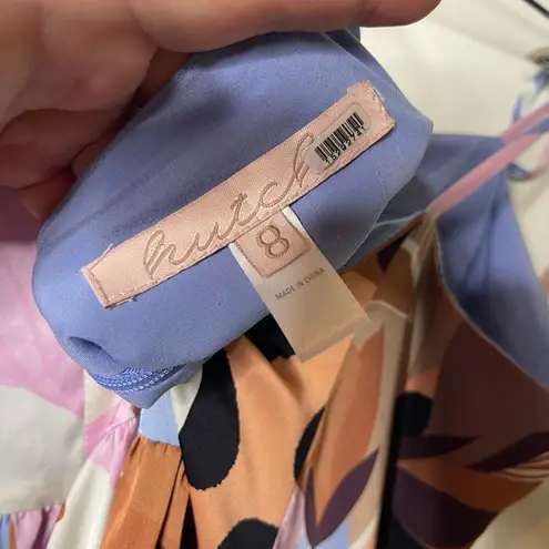 Hutch Arielle Maxi Spaghetti Strap Dress in Peri Floral Geo pink blue sz 8