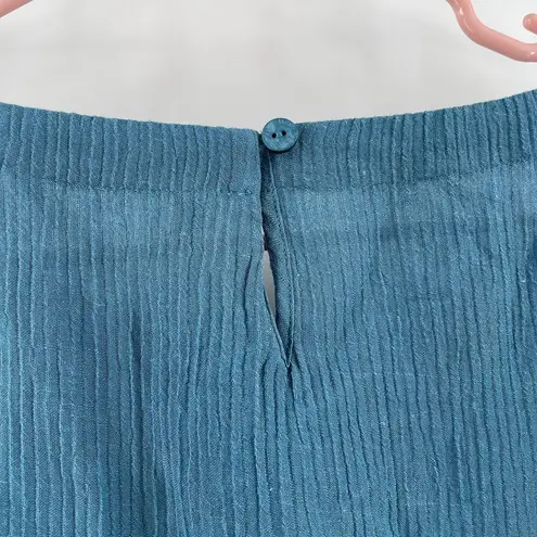 Soft Surroundings Tunic Top Size Large NWOT Oceo Gauze Mallard Blue 3/4 Sleeve