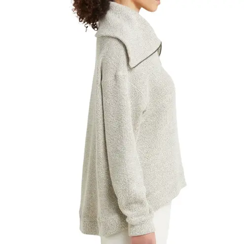 Sweaty Betty  Restful Bouclé Half Zip Pullover - Lily White