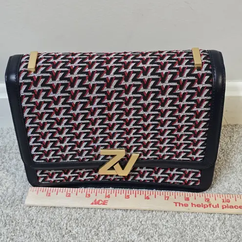 Zadig & Voltaire ZV Initiale Le City Monogram Blue Red Crossbody Bag NWOT