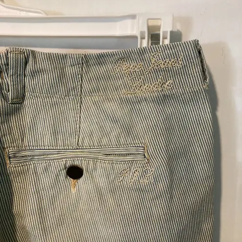 Pepe Jeans London women's size 27x32 blue stripe paint splatter ODELE chino pant