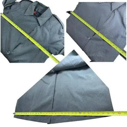 London Fog Vintage 80s Floral-Lined Thinsulate Trench Coat Wn Size12 Reg