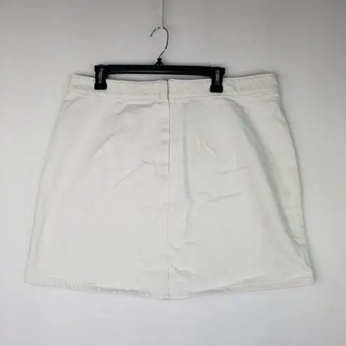 Madewell  White Denim High Waist Straight Mini Skirt Women's Size 32 NF953