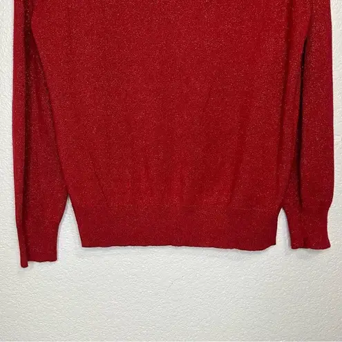 Lane Bryant  Red Metallic V-neck Sweater