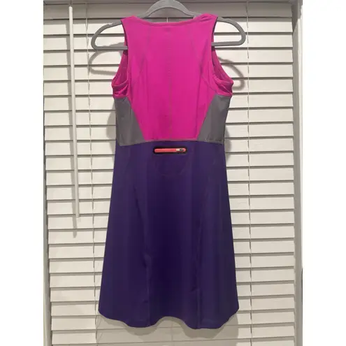 Title Nine Dress Small Diamalete Colorblock Athlesiure Activewear Built In Bra