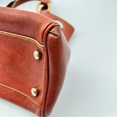 Cartier Authentic Marcello Rust/Brick Red Textured Leather Handbag/Purse/Satchel