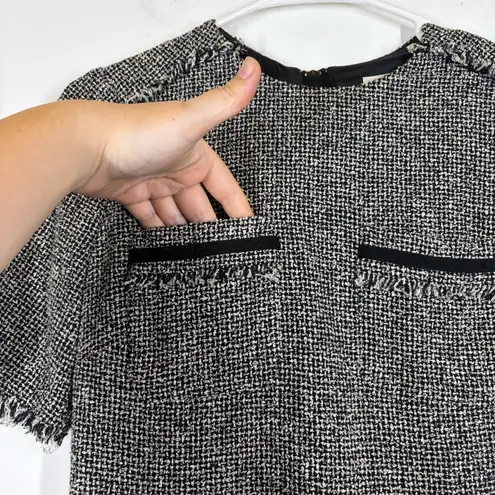 LK Bennett Dr Darya Tweed Fringe Dress Size US 2