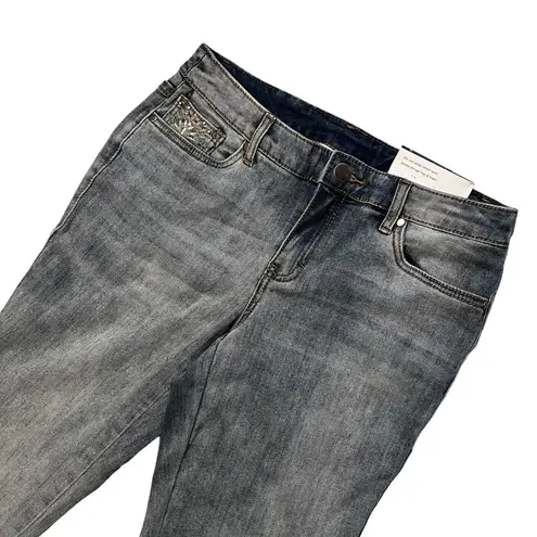 Christopher & Banks NWT, Christopher Banks Modern Fit Embroidery Detail Ankle Jeans, Sz 4