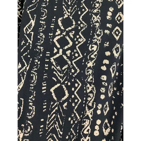Susan Graver Black & White Tribal Print Pants Petite Size PXS