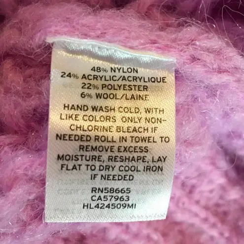 Chelsea28 Crewneck Open Knit Sweater Top Purple S