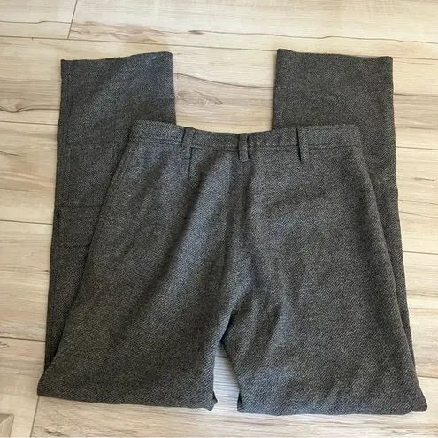 J.Crew  Heather Olive Flannel Wool Pants cargo Size 8